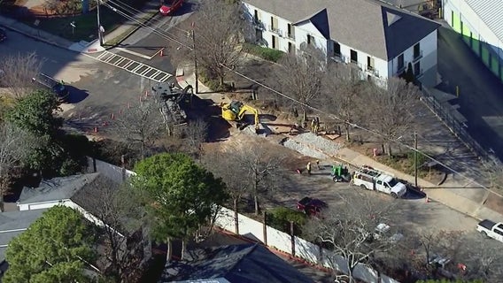 Crews repairing water main on Virginia Avenue NE