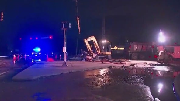 Crews still working on water main break on Wesley Chapel Road Friday morning
