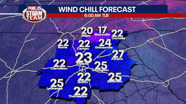 Atlanta weather: Wind chills to drop into teens, warming centers opening