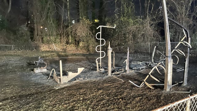 Man burned during fire at DeKalb County church playground