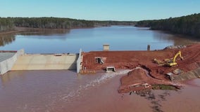 Heads Creek Reservoir Dam in Spalding County faces critical test amidst heavy rainfall, construction delays