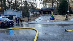 Firefighters respond to house fire in Stone Mountain Thursday morning