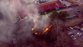 Blaze behind Brookhaven day care sparked by homeless campfire