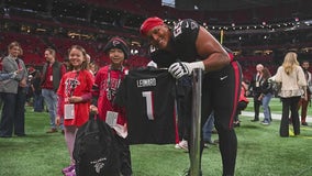 8-year-old leukemia patient gets big surprise from Atlanta Falcons player