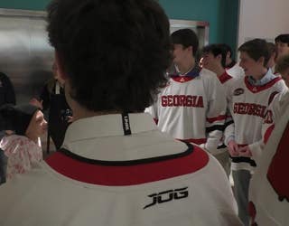 Nine-year-old Alaina Rushing, who is battling cancer, has become part of the Georgia Men’s Hockey, also known as the Ice Dawgs.