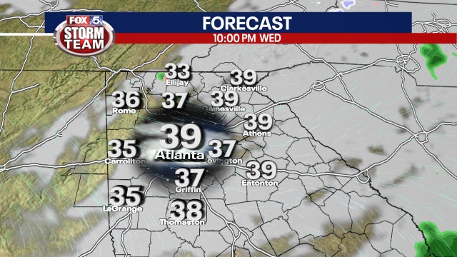 Atlanta weather: 3 rounds of rain, flurries over the next 7 days