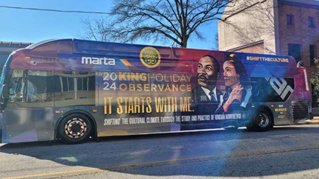 MARTA honors King family legacy with Dr. Martin Luther King Jr., Coretta Scott King bus