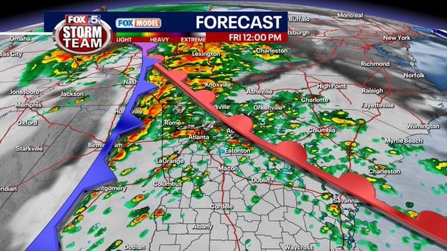 Atlanta severe weather timeline: Rain, damaging winds, tornadoes possible