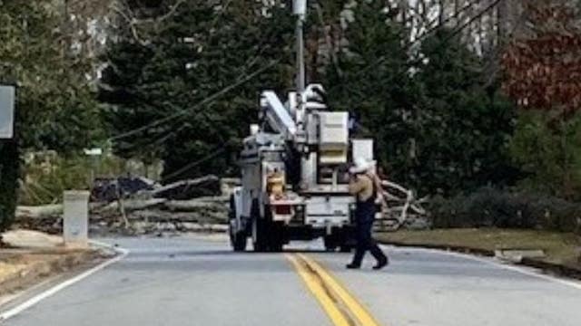 Portion of Mt. Vernon Highway closed in Sandy Springs after tree falls on power lines