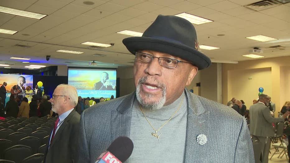 Olympic gold medalist Tommie Smith was honored at the DeKalb County’s annual Martin Luther King Jr. Day Celebration program on Jan. 11, 2024.