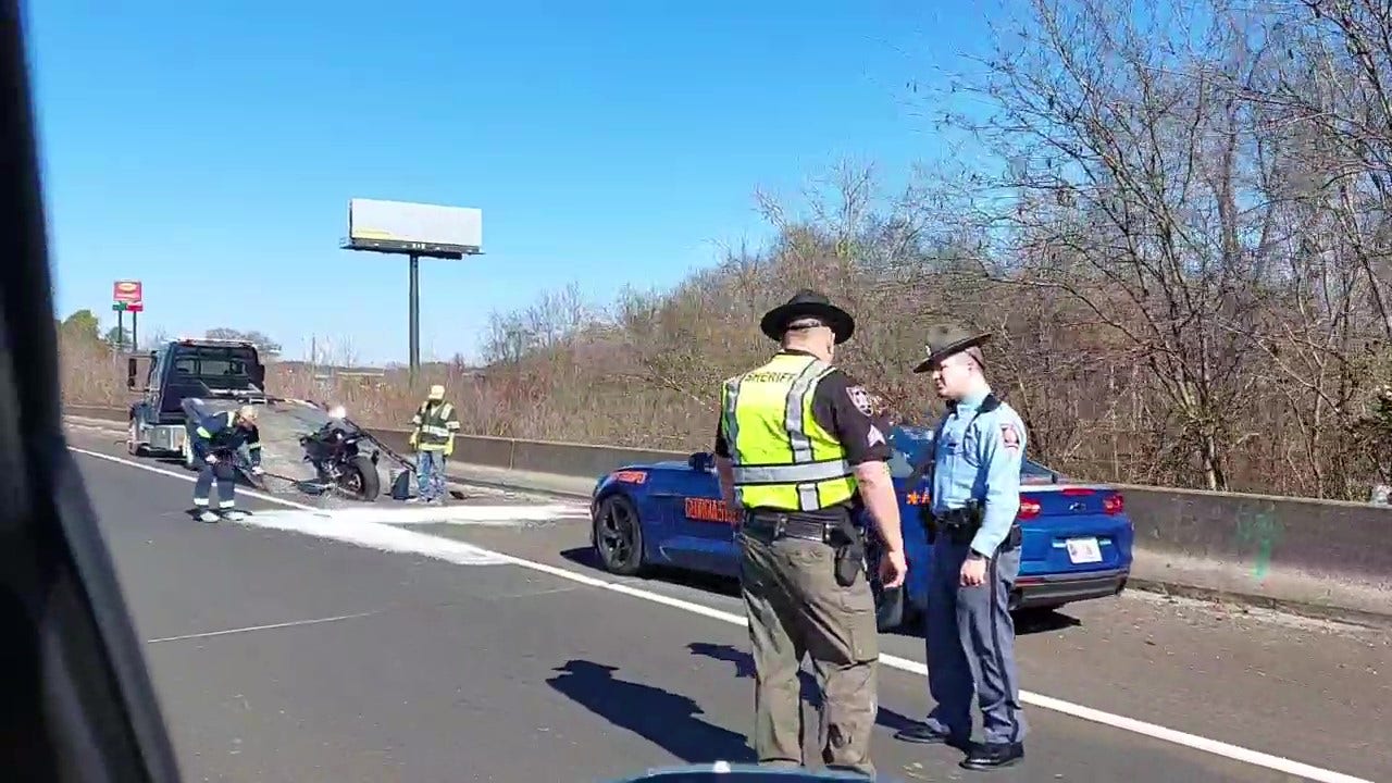 High-speed motorcycle chase on I-75 ends in crash, 2 hospitalized