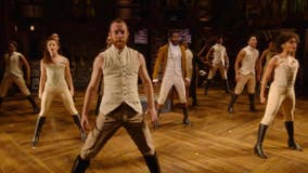 Backstage at the Fox Theatre with the stars of 'Hamilton'