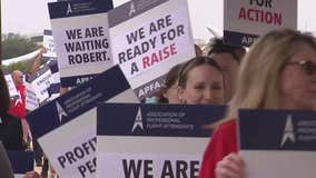 Flight attendants to join day of protests at Atlanta airport for better pay