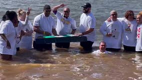 Special Olympics takes a Polar Plunge in Lake Acworth