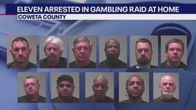 11 men arrested in Coweta County gambling bust