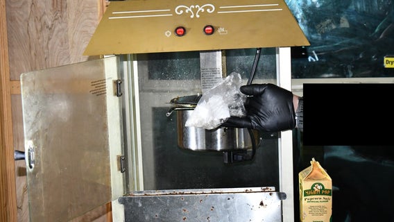 Drugs found hidden in popcorn maker at Henry County home, police say