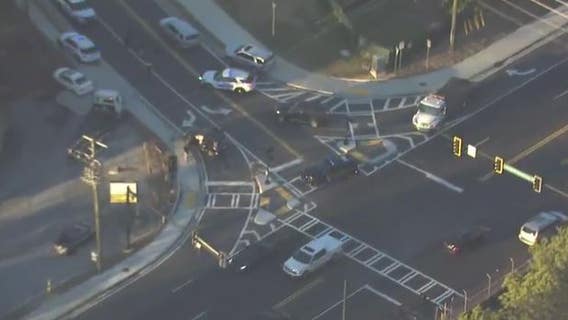 Brookhaven crash linked to Chamblee armed robbery; 1 arrested, 1 on the run