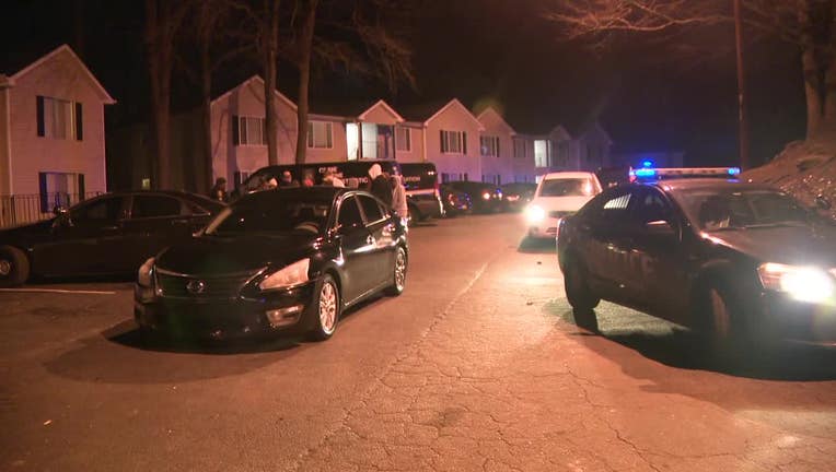 A woman was found shot to death by DeKalb County police at an apartment complex along Bedevere Circle on Feb. 14, 2024.