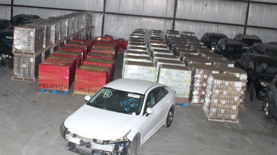 Multiple law enforcement agencies seized $1 million in stolen items during a cargo theft investigation in Rincon, Georgia on Feb. 27, 2024.
