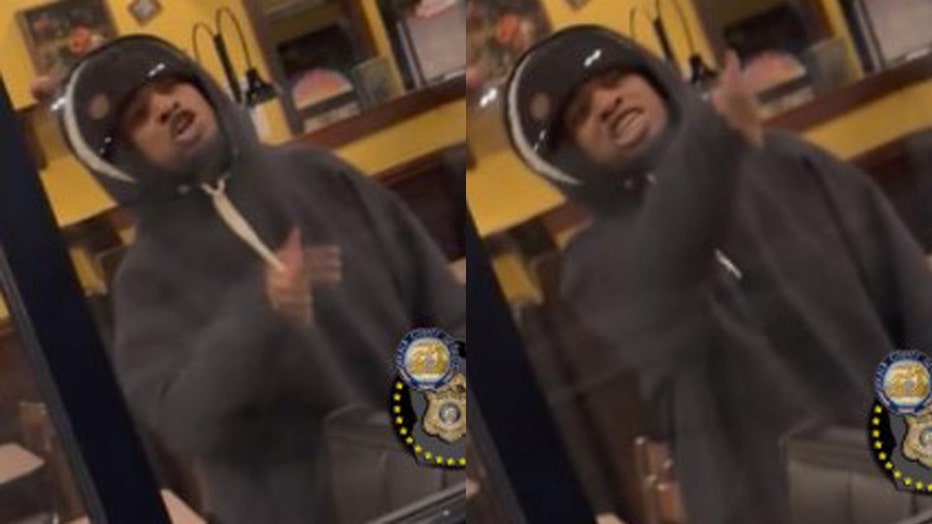 The DeKalb County Police Department released these images showing a a suspected gunman in a deadly shooting at the Zaxbys in Lithonia.