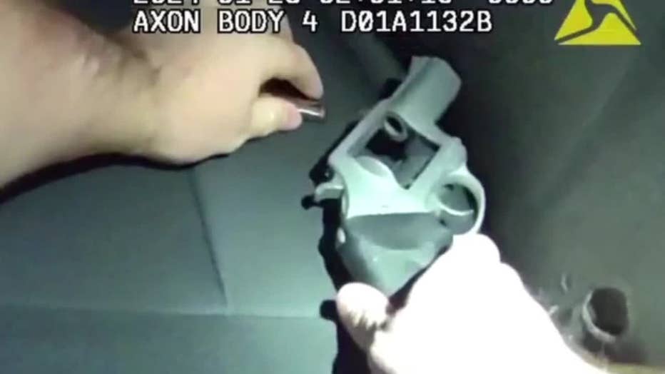 A .44 caliber revolver was one of two stolen guns police say they found in with three 15-year-olds inside after a police chase in Peachtree City on Jan. 28, 2024.