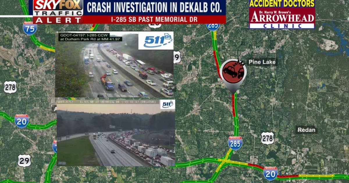 1 dead after being struck by vehicle on I-285 Friday morning | FOX 5 ...