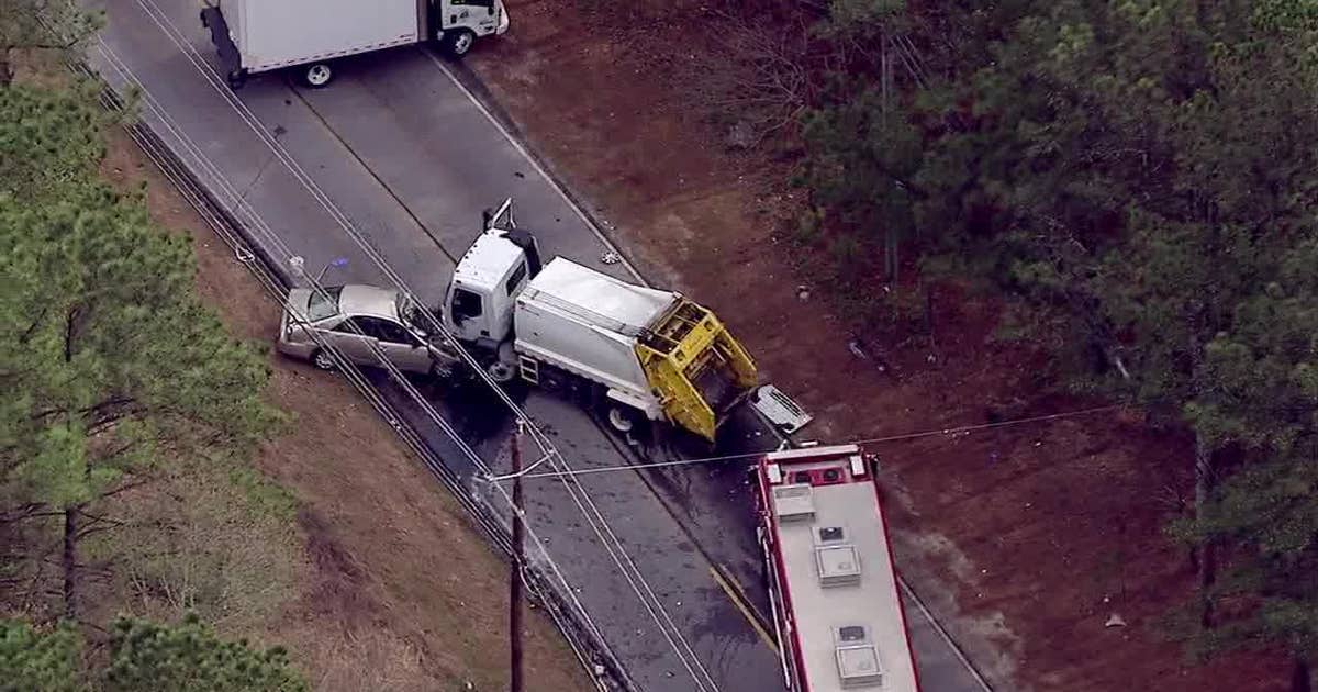 Driver killed in wreck involving garbage truck in Stonecrest | FOX 5 ...