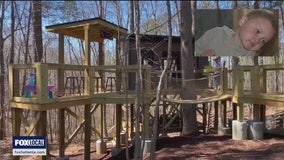 Cherokee County 3-year-old boy battling cancer gifted treehouse 'mansion'