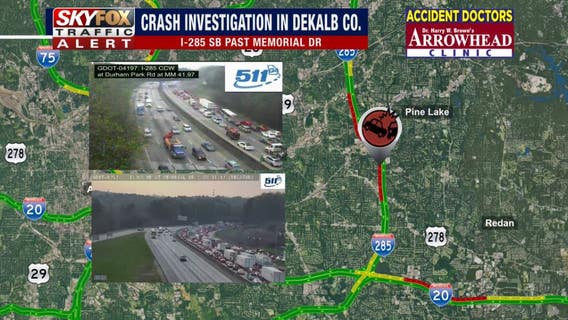 1 dead after being struck by vehicle on I-285 Friday morning