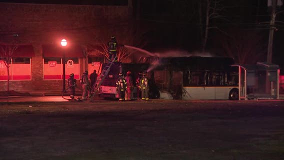 MARTA bus catches fire on SW Atlanta road