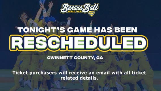 Savannah Bananas cancel Friday night game, reschedule game for Saturday afternoon