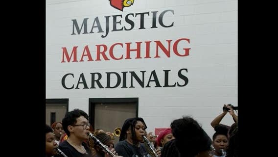 Jonesboro High School band members performing at White House Easter Egg Roll