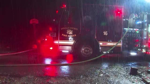 DeKalb County firefighters battle blaze on Green Way