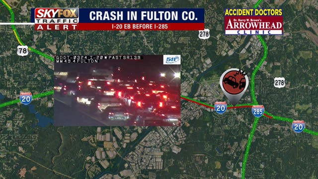 Wrong-way driver killed in crash on I-20EB near I-285, police say