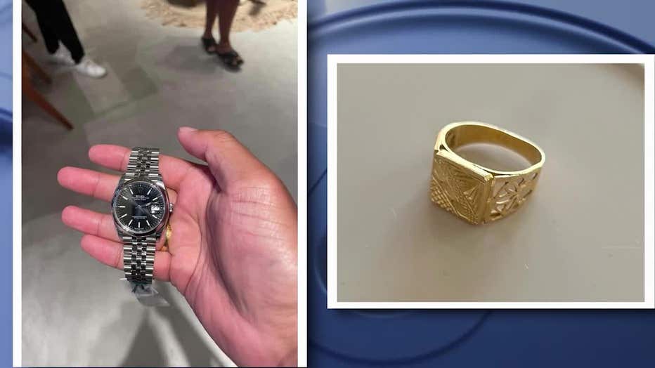 A man reported to the police his phone and wallet were gone along with items like his Rolex watch and ring after a night out at a Buckhead bar.