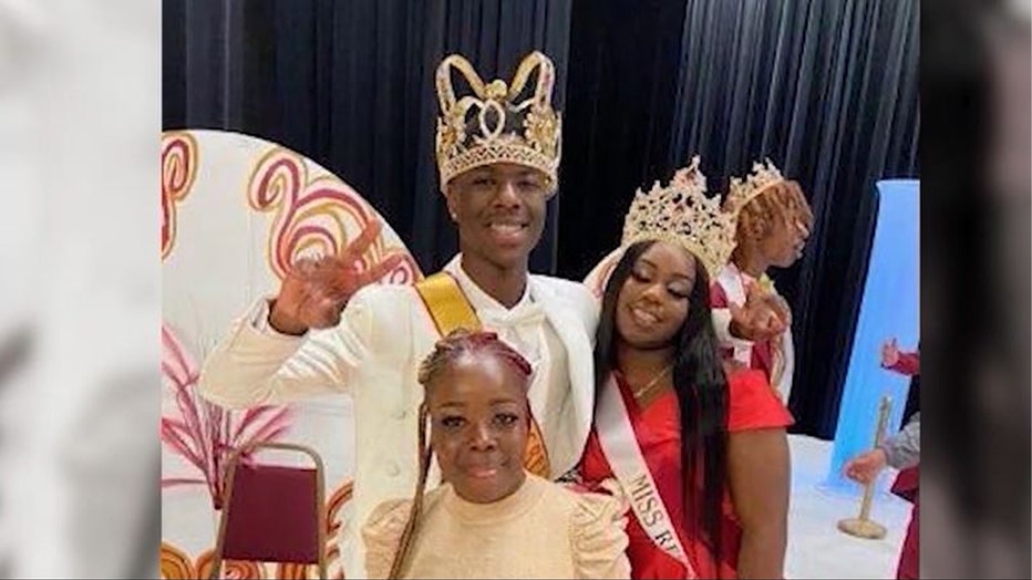 Kiyrie Allen poses with his mom after winning Mr. Creekside. The 19-year-old was killed on Aug. 13, 2024.