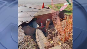 Neighbors worried about growing sinkhole in DeKalb County neighborhood