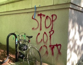 Graffiti has been removed from the buildings of the quad at Emory University.
