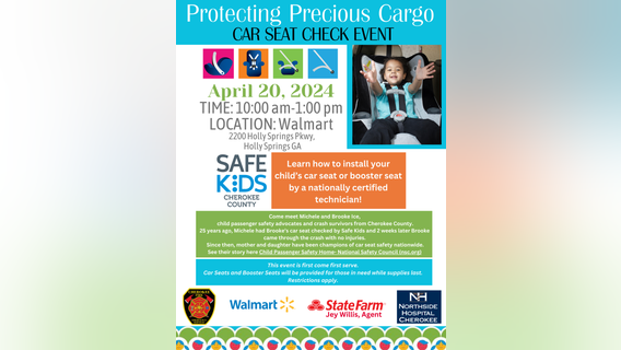 Car seat check event happening Saturday in Cherokee County