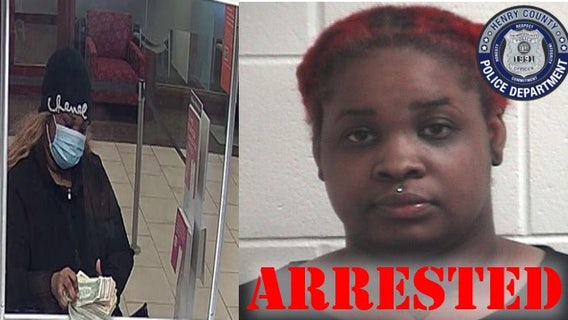 Woman drove mother's SUV to rob Henry County bank, police say