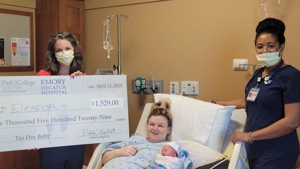 First Tax Day Baby born at Emory Decatur Hospital awarded scholarship
