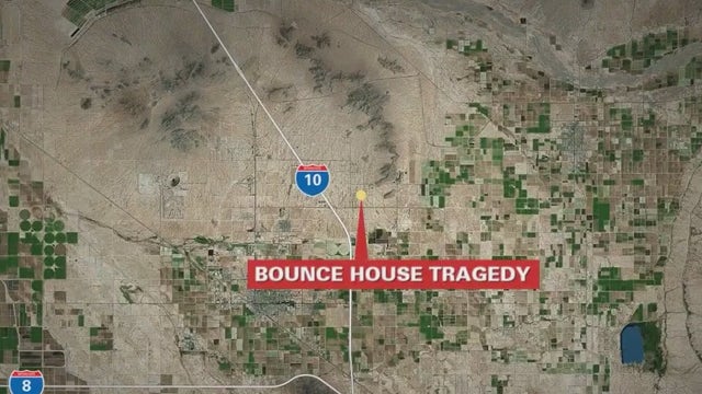 Wind blows away bounce house in Arizona, killing a child and injuring another