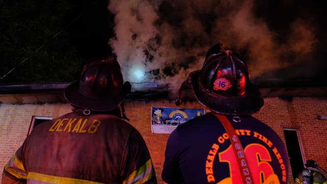 Crews battling fire at DeKalb County church