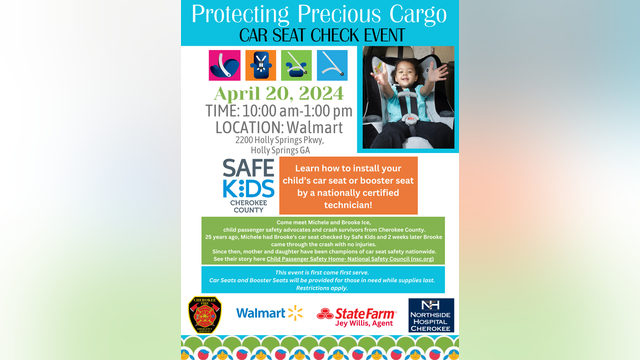 Car seat check event happening Saturday in Cherokee County