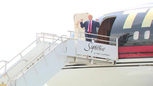 Trump arrives in Atlanta, talks about Fani Willis, stops at Chick-fil-A