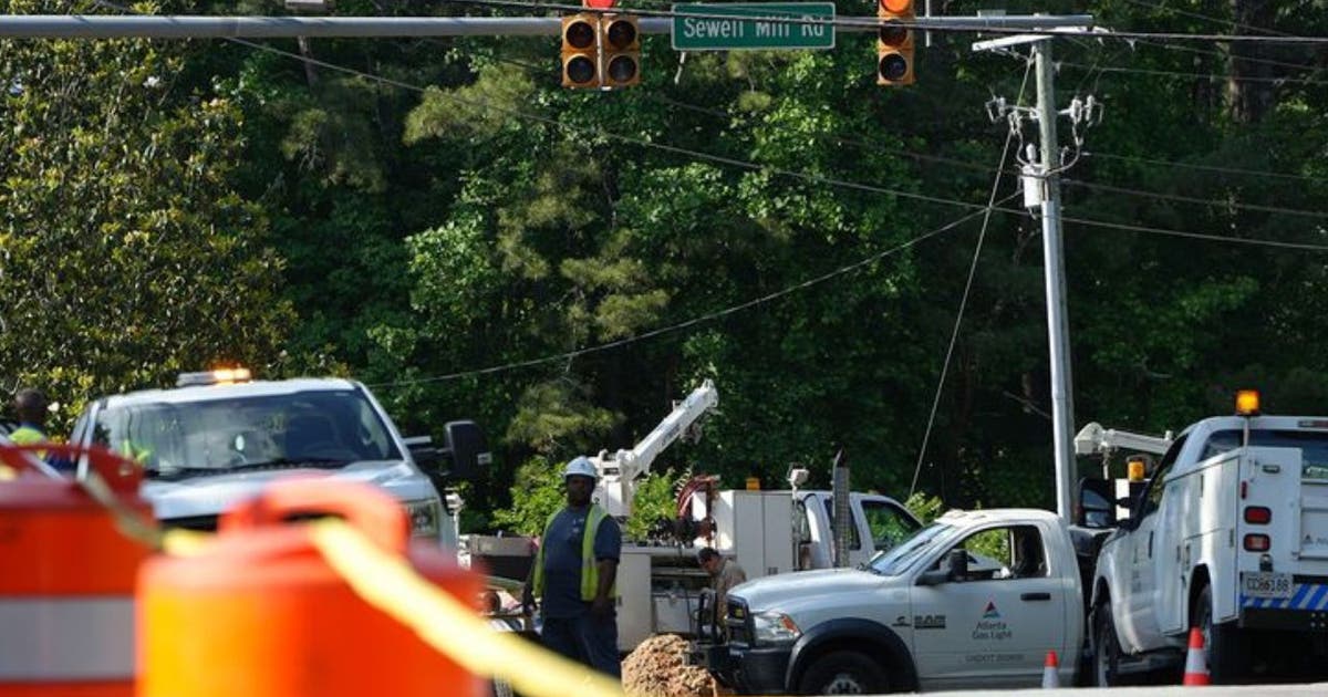 Intersection reopens near Cobb County polling place after gas main ...