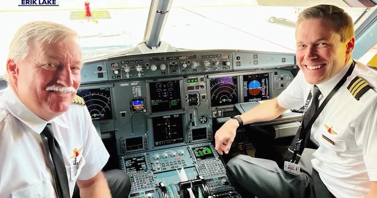 Delta pilot making last flight to Atlanta with son as co-pilot | FOX 5 ...