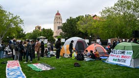 Stanford submits photo of protester wearing green Hamas headband to FBI