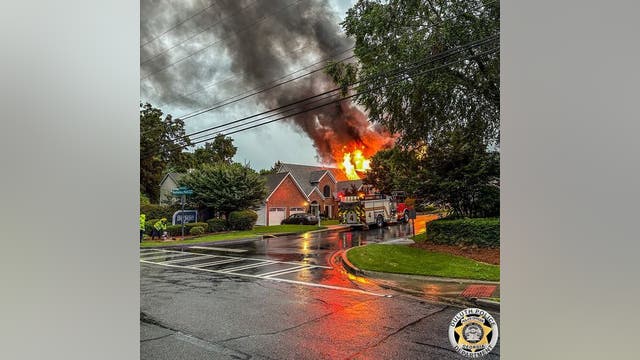 Duluth house struck by lightning catches fire