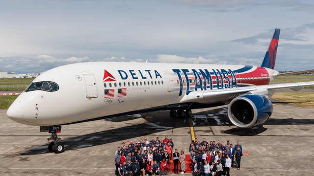 Delta unveils 2024 Team USA plane at Atlanta airport